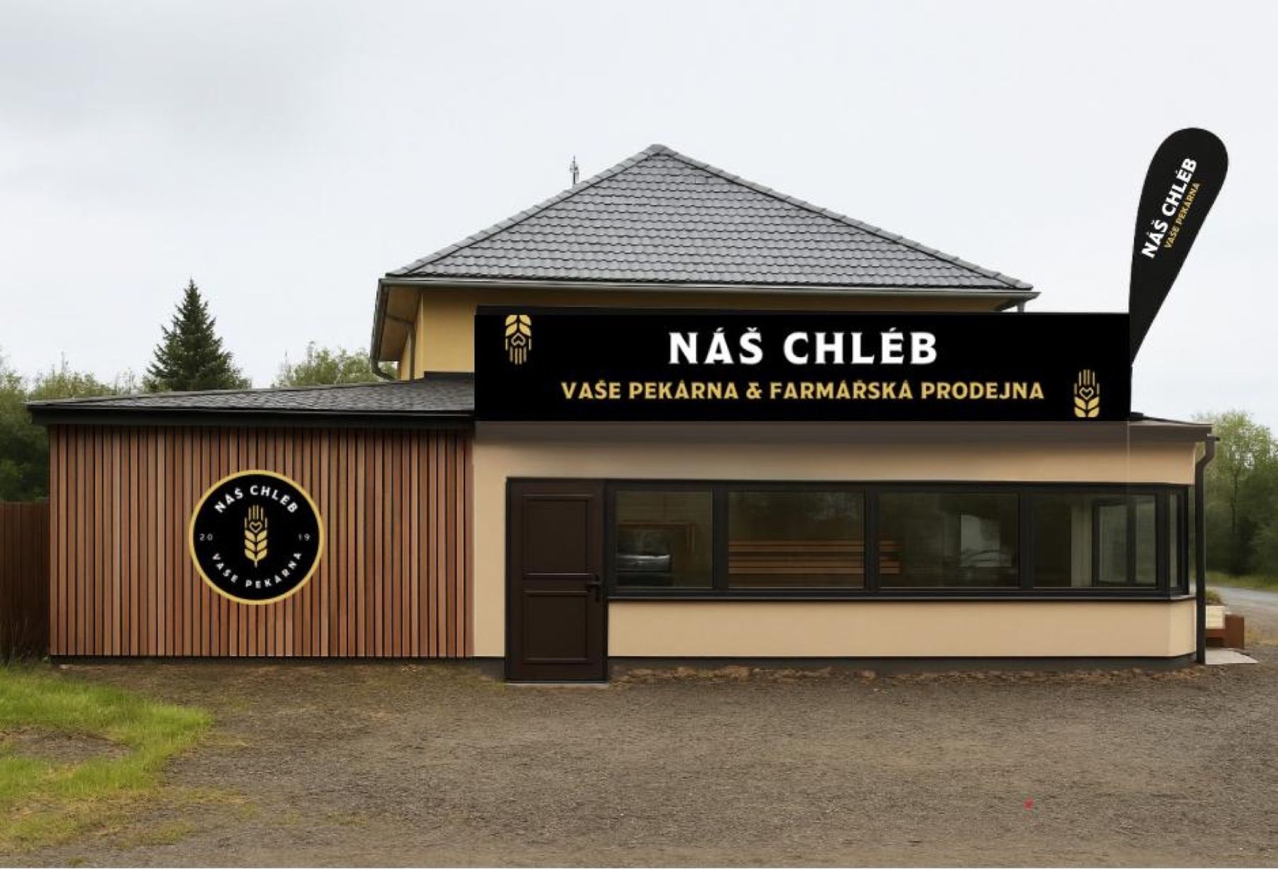 Prodejna Náš chléb – návrh